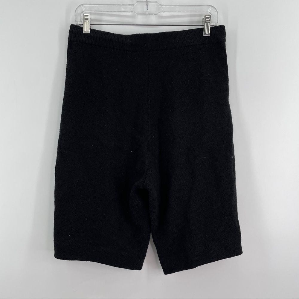 VTG Don Sayres Knit High Rise Shorts‎ 10 Black Wool Blend Pull On Pleated Waist - Picture 5 of 10
